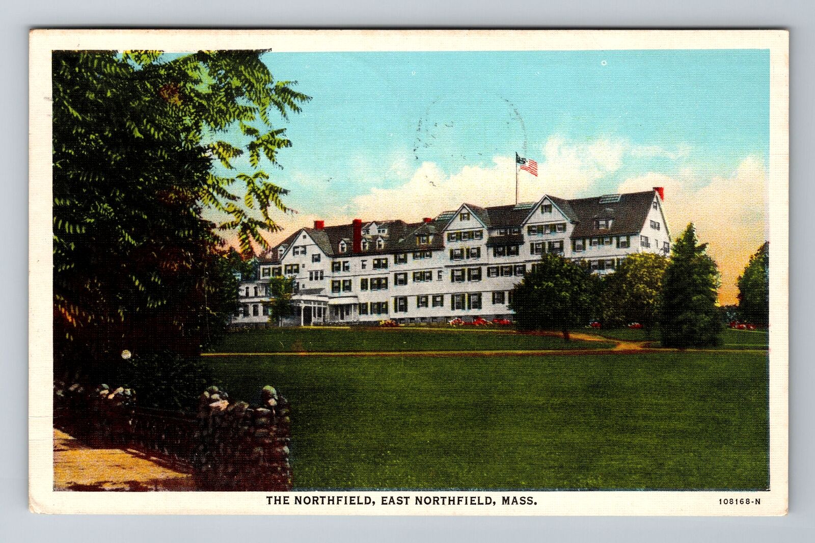 East Northfield MA-Massachusetts, The Northfield, Vintage c1943 Postcard