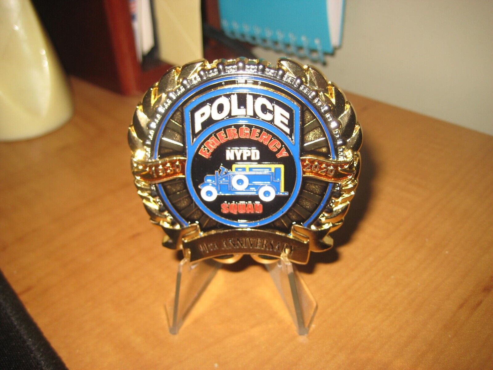 NYPD EMERGENCY SQUAD  90TH ANNIVERSARY POLICE CHALLENGE COIN