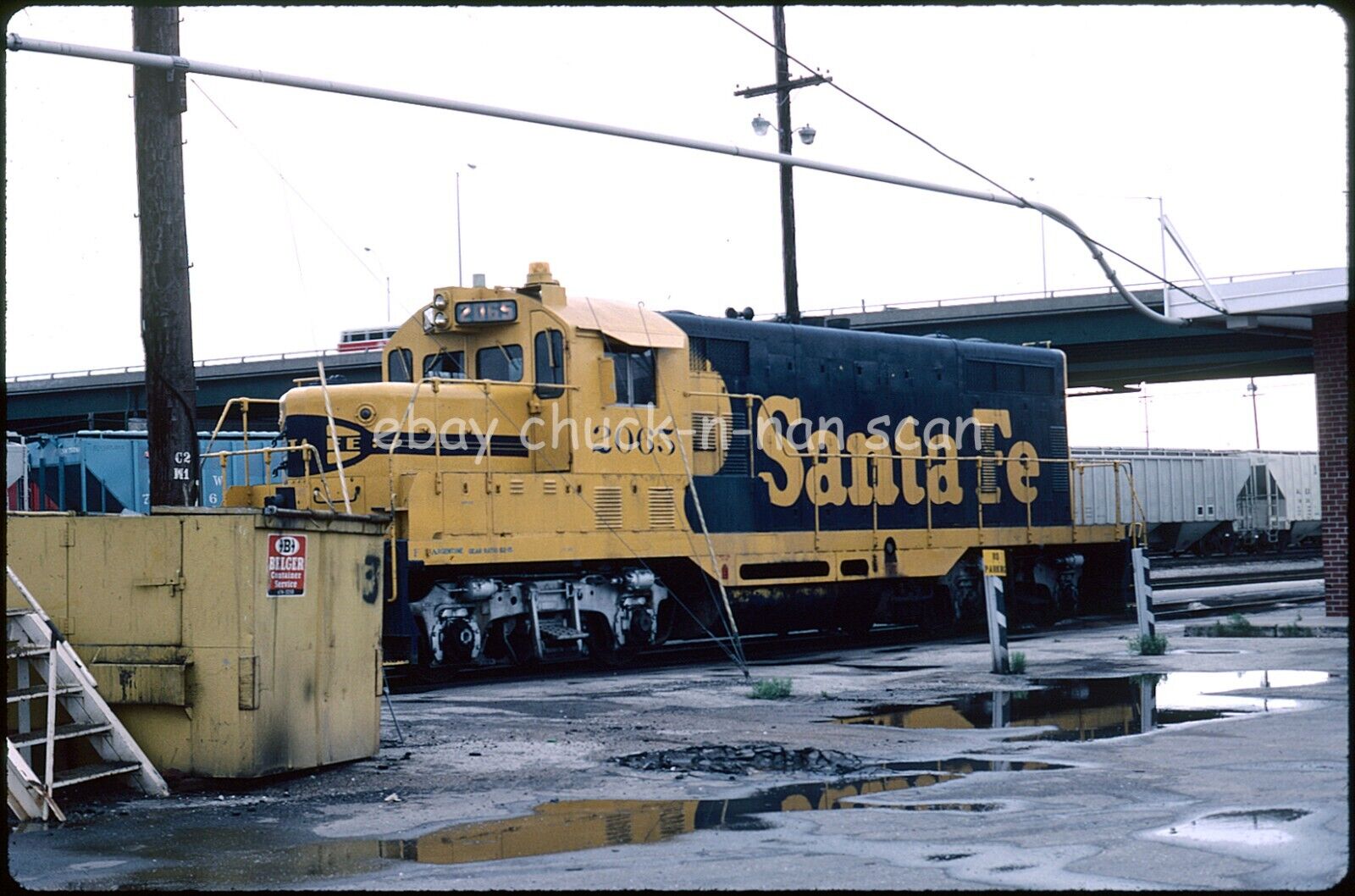 Original Slide Santa Fe ATSF 2065 GP7 Kansas City KS 1981