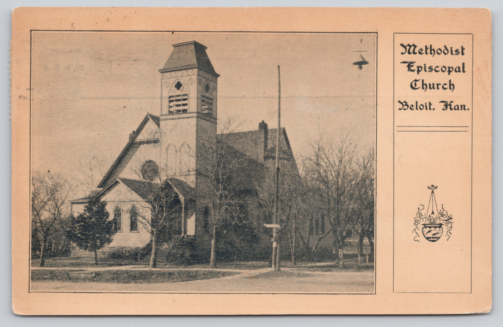 Postcard Beloit, Kansas, Ks, 1911, Methodist Episcopal Church A699