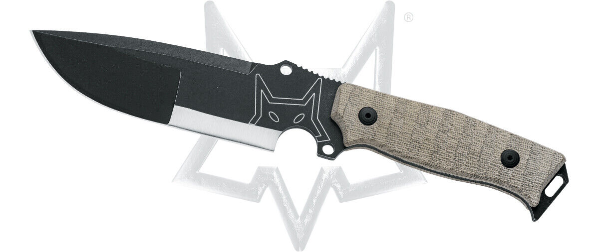 Fox Knives Sherpa Fixed Blade Knife FX-610 D2 Semi-Stainless OD Green Micarta