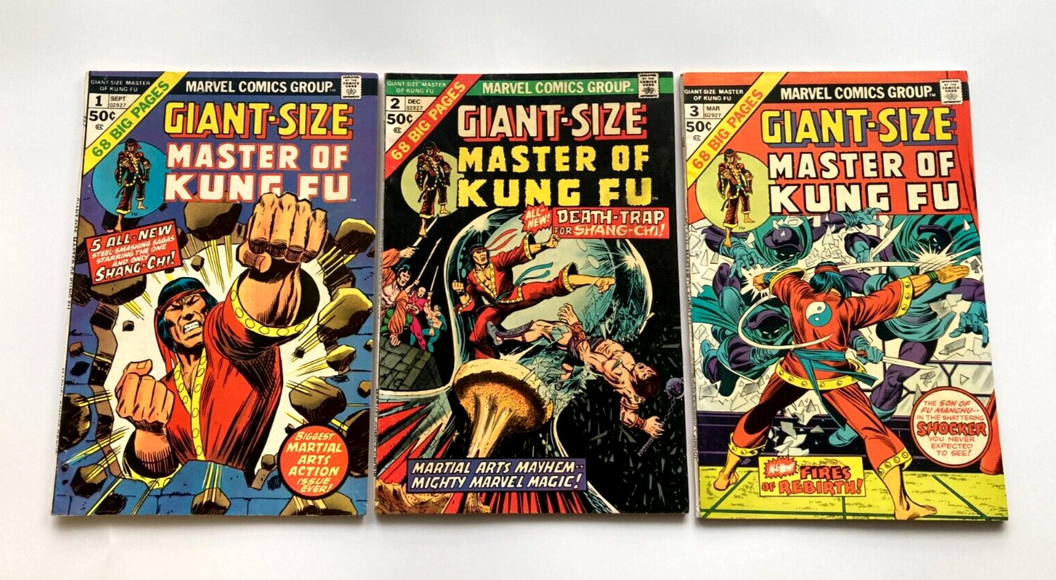 Giant-Size Master of Kung-Fu 1 2 3 Lot 1974 Shang-Chi