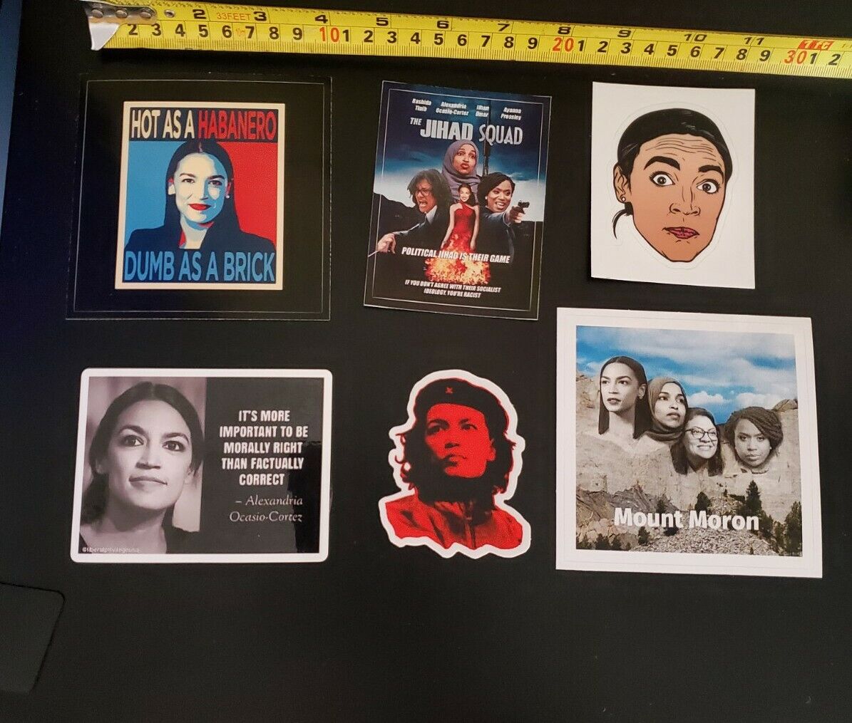 AOC A.O.C. Alexandria Ocasio Cortez Stickers Lot Of 6 Anti Socialism Communism 