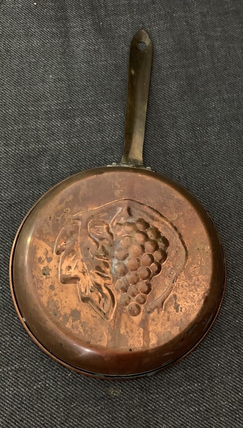 Vintage Copper Wall Decor With Grapes