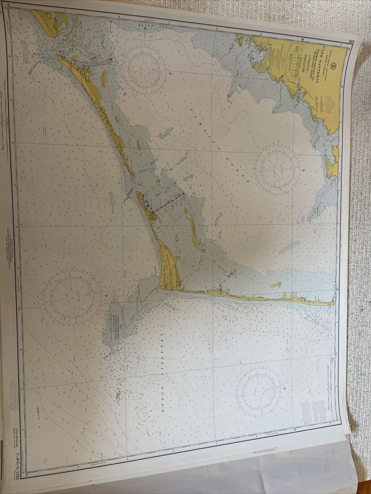 1968 Cape Hatteras,  Nautical Map/ Chart 1232, C&GS, 44”x36”