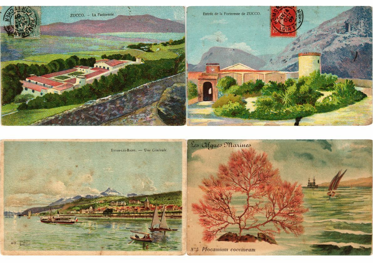 FRANCE LITHOGRAPHY 41 Vintage LITHO postcards pre-1920 (L3414)