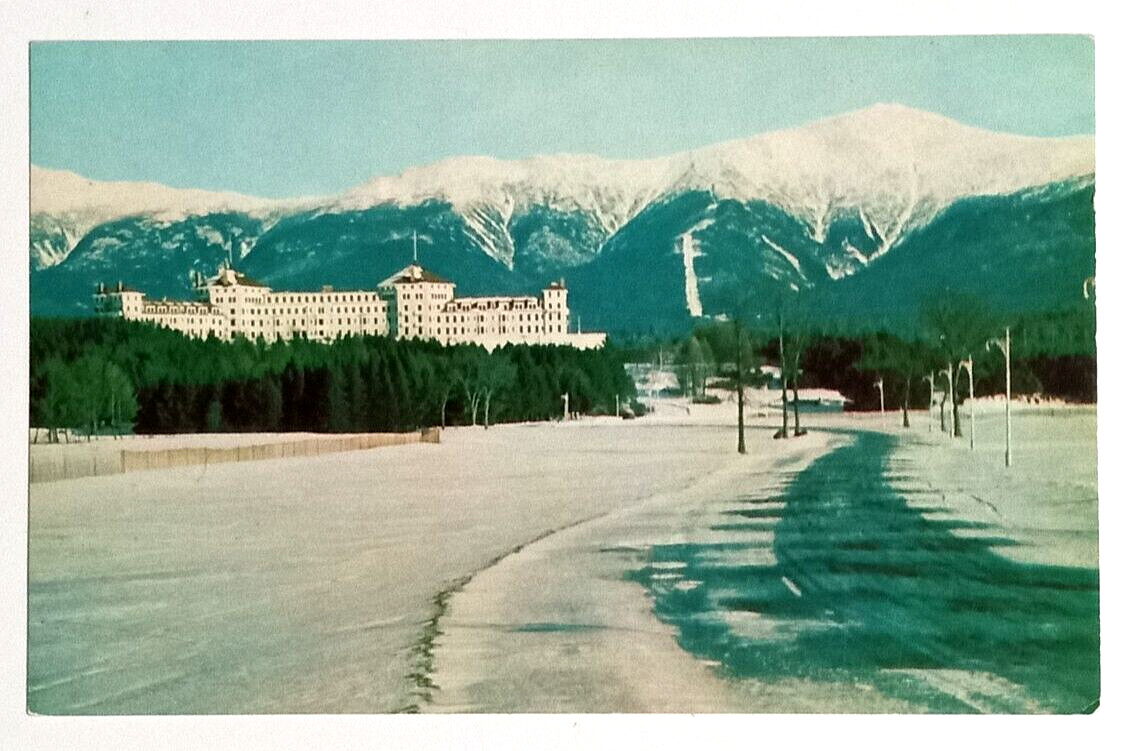 Mount Washington Hotel in Winter New Hampshire NH UNP Tichnor Postcard c1960s