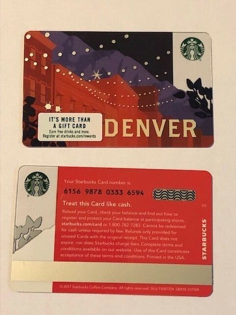 Starbucks Card 2018 Denver Limited Edition NEW Unused RARE