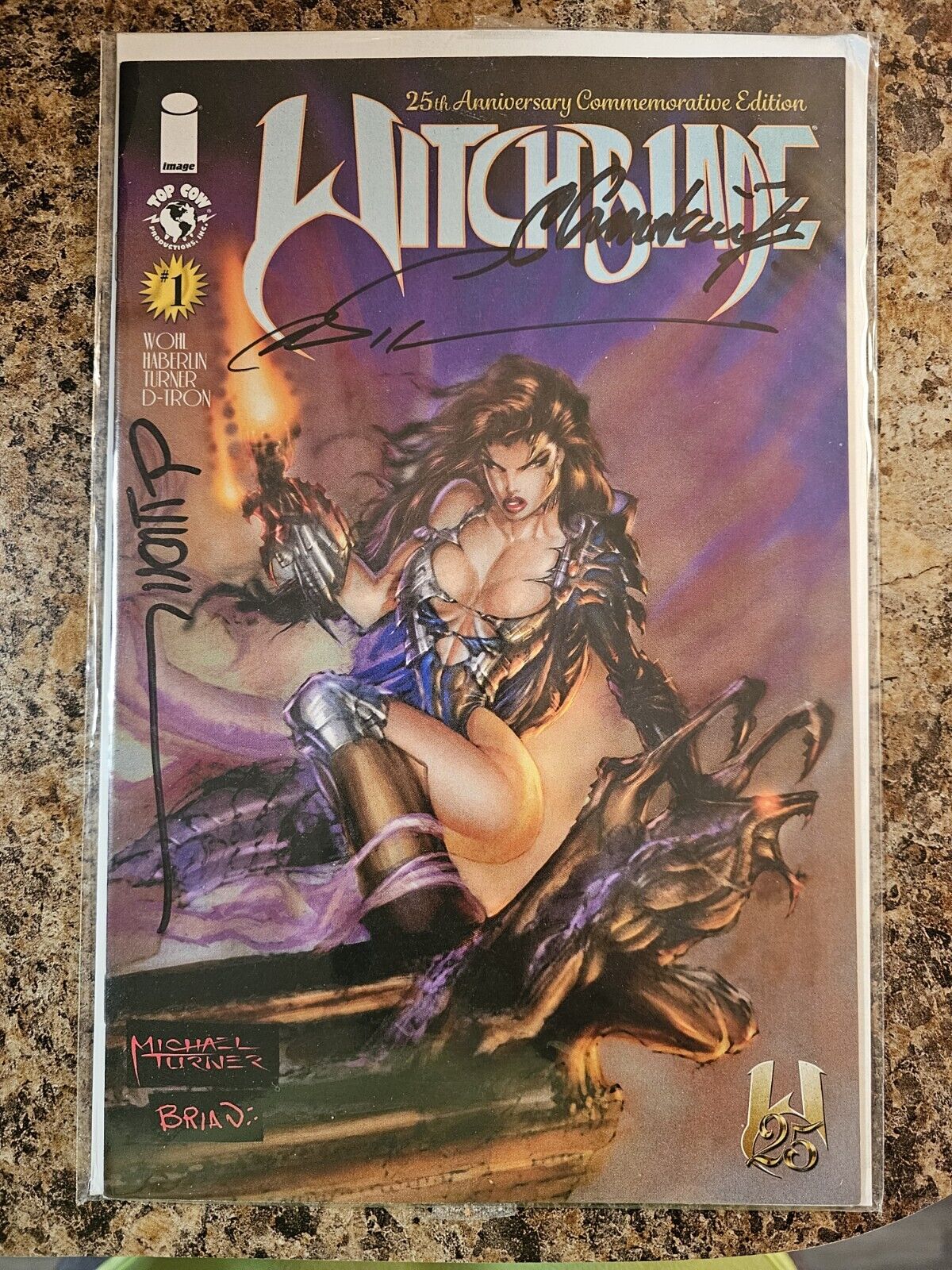 Witchblade #1 25th Ann. Edition 2020 Signed By 3 - Image Top Cow Comics VF-NM 
