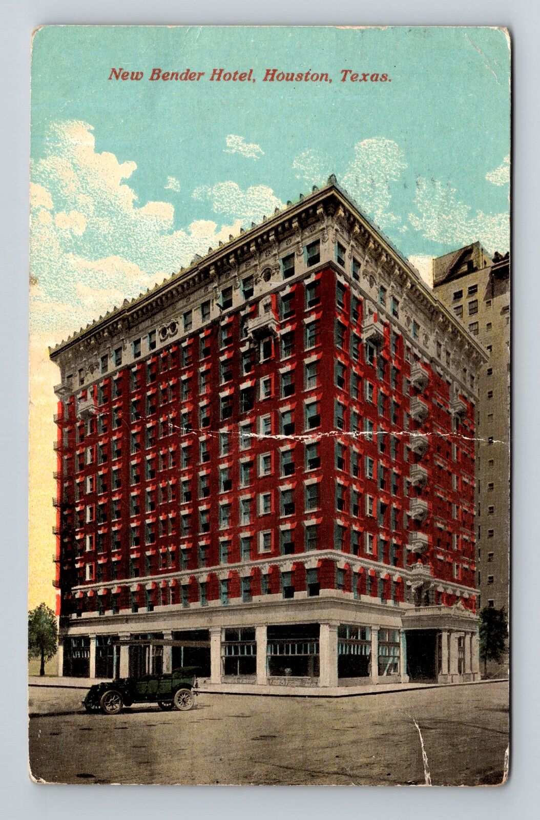 Houston TX-Texas, New Blender Hotel, Exterior, Vintage Postcard