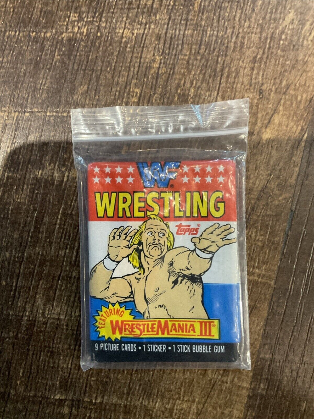 1987 Topps WWF Wrestling Cards Sealed Wax Pack - Wrestlemania III Hulk Hogan