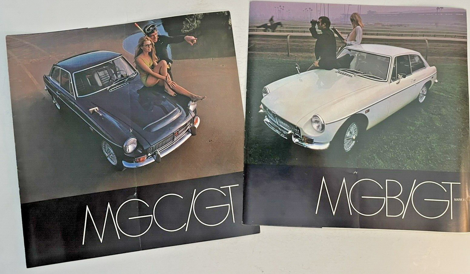 1969 MGB Mark II & MGC British Sports car Austin dealers pamphlet fold out lot 2