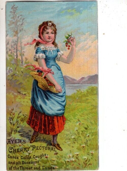 ANTIQUE ADVERTISING / TRADE Card         AYER\'S CHERRY PECTORAL