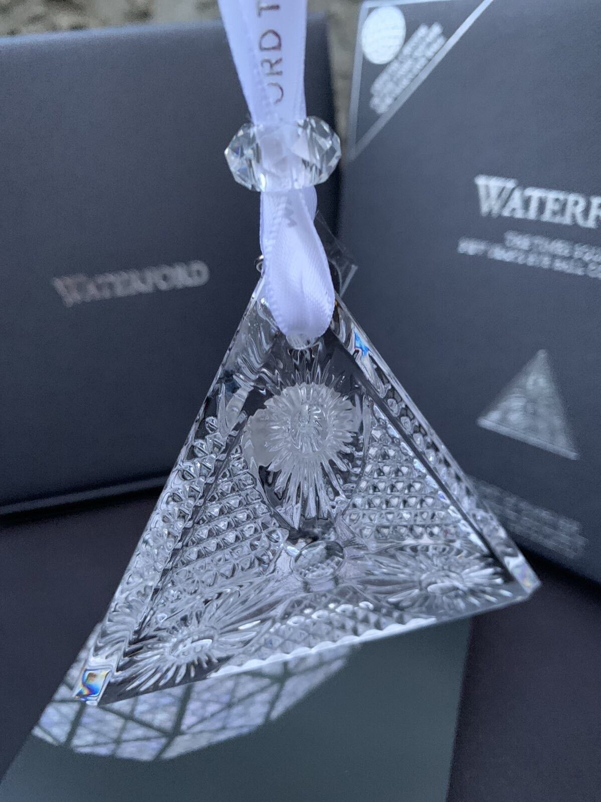 NIB Waterford 2021 Times Square Triangle Gift Of Happiness Ornament #1055462