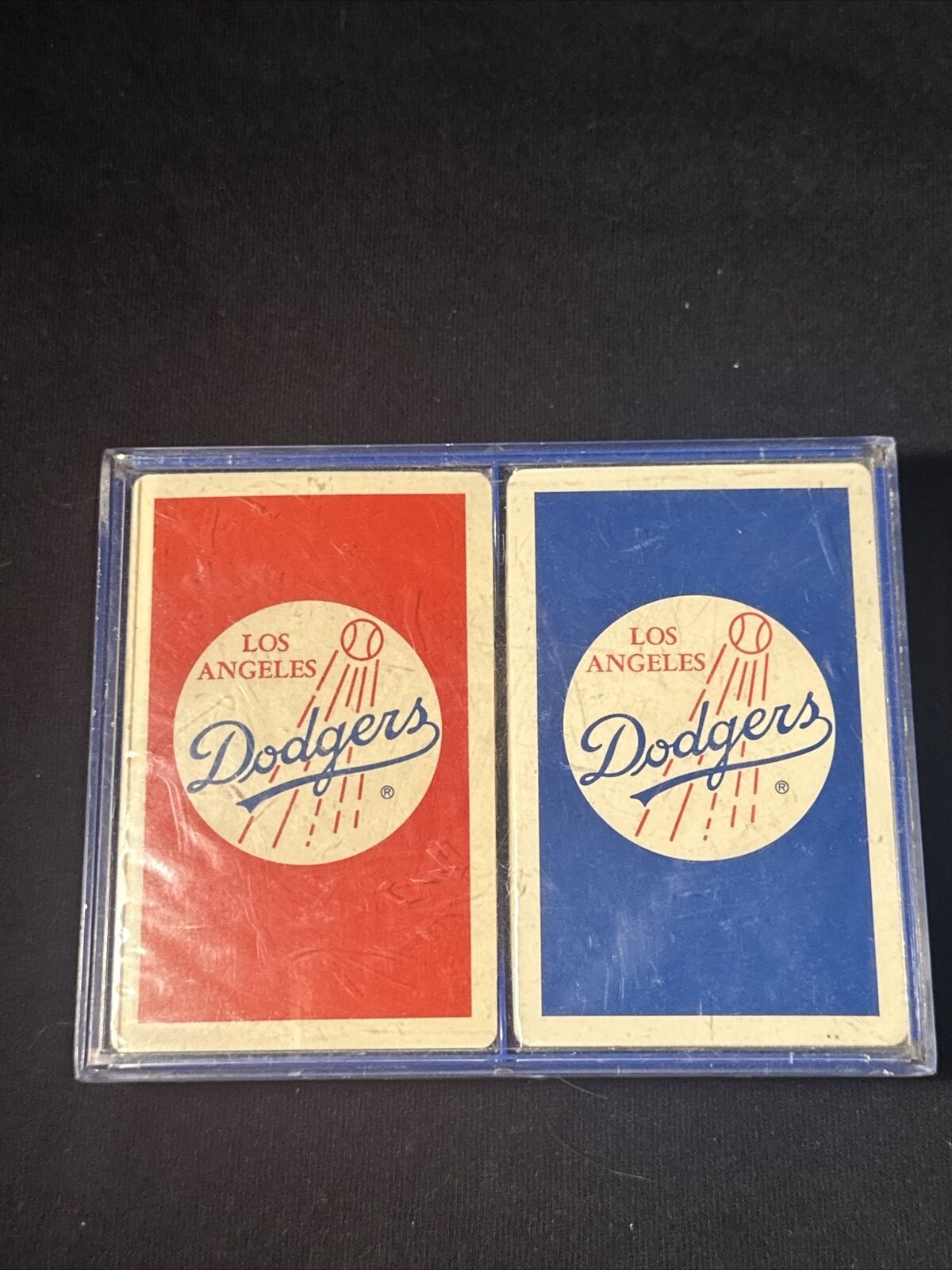 1960's Vintage Playing Cards LOS ANGELES DODGERS  Original Plastic Case (SET)