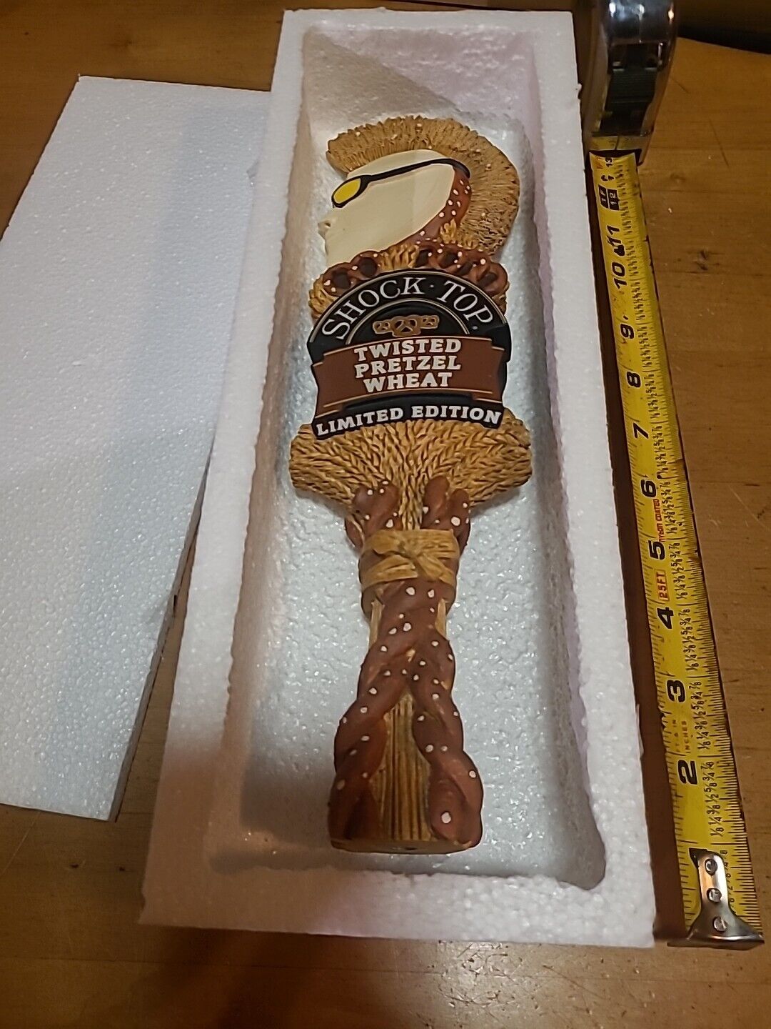 Shock Top Twisted Pretzel Wheat Limited Edition Resin Beer Tap Handle 12” Tall