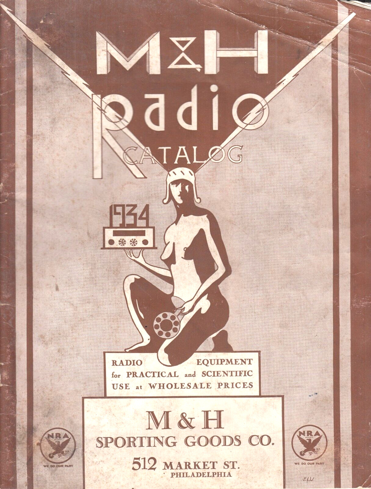 1934 M&H RADIO CATALOG - MICROPHONES - TUBES - PARTS - NATIONAL RADIO + MORE