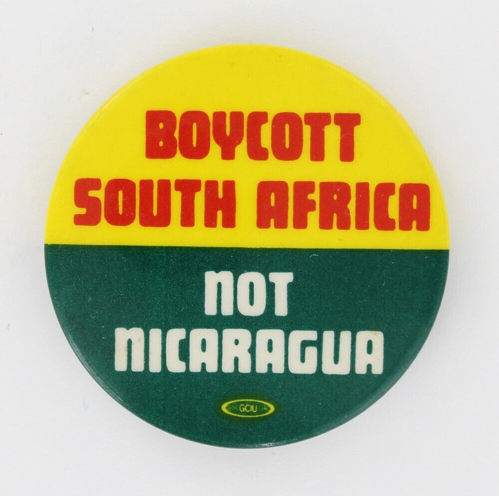 Boycott South Africa Not Nicaragua 1980 Sandinista Nelson Mandela Guerilla War