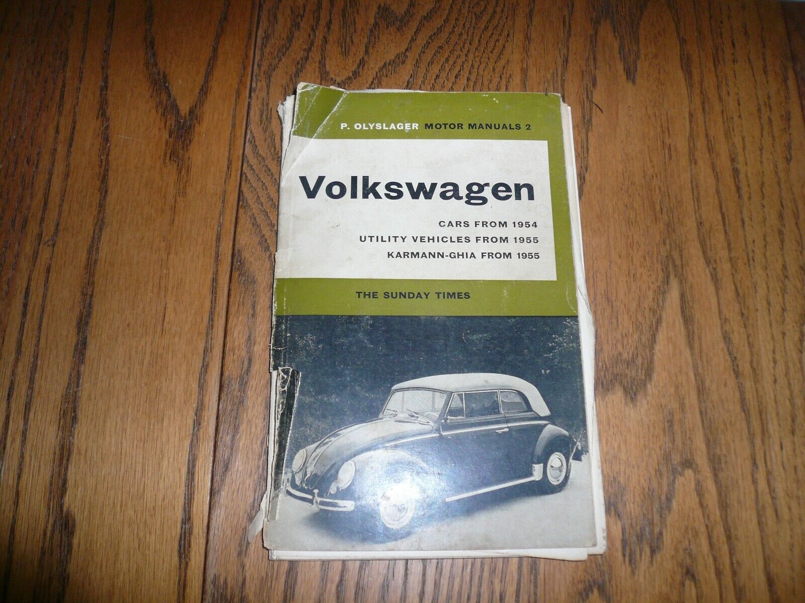 1954 1955 Volkswagen Cars Utility Karman -Ghia Motor Manual by P. Olyslager