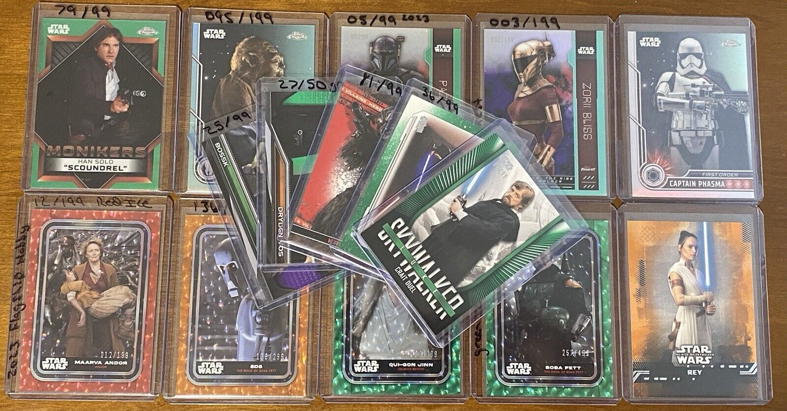 2024 Star Wars Topps #d Card Lot X15 Inserts/Holo/SP Chrome++ BONUS 