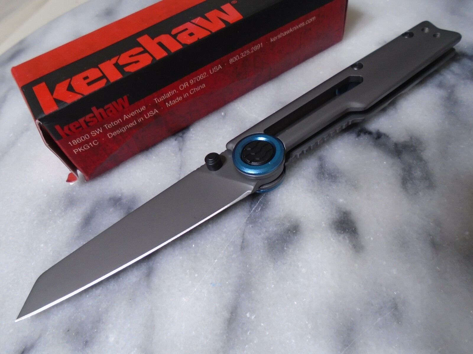 Kershaw Decibel Pocket Knife Folder 8Cr13MoV Framelock Titanium Coat 2045 New