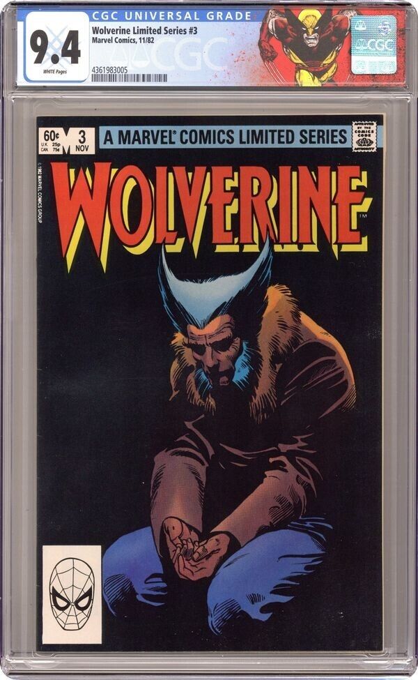 Wolverine Limited Series #3 - 1982 - CGC 9.4 - Miller/Claremont WP