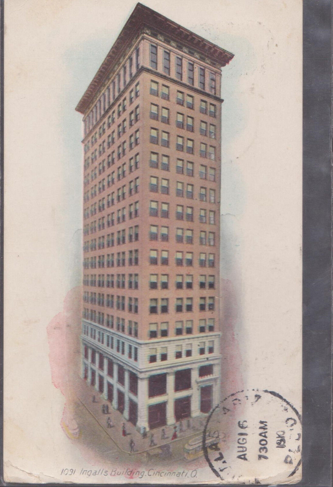 Ingalls Building Cincinnati Ohio  Stamped 1910 # D4