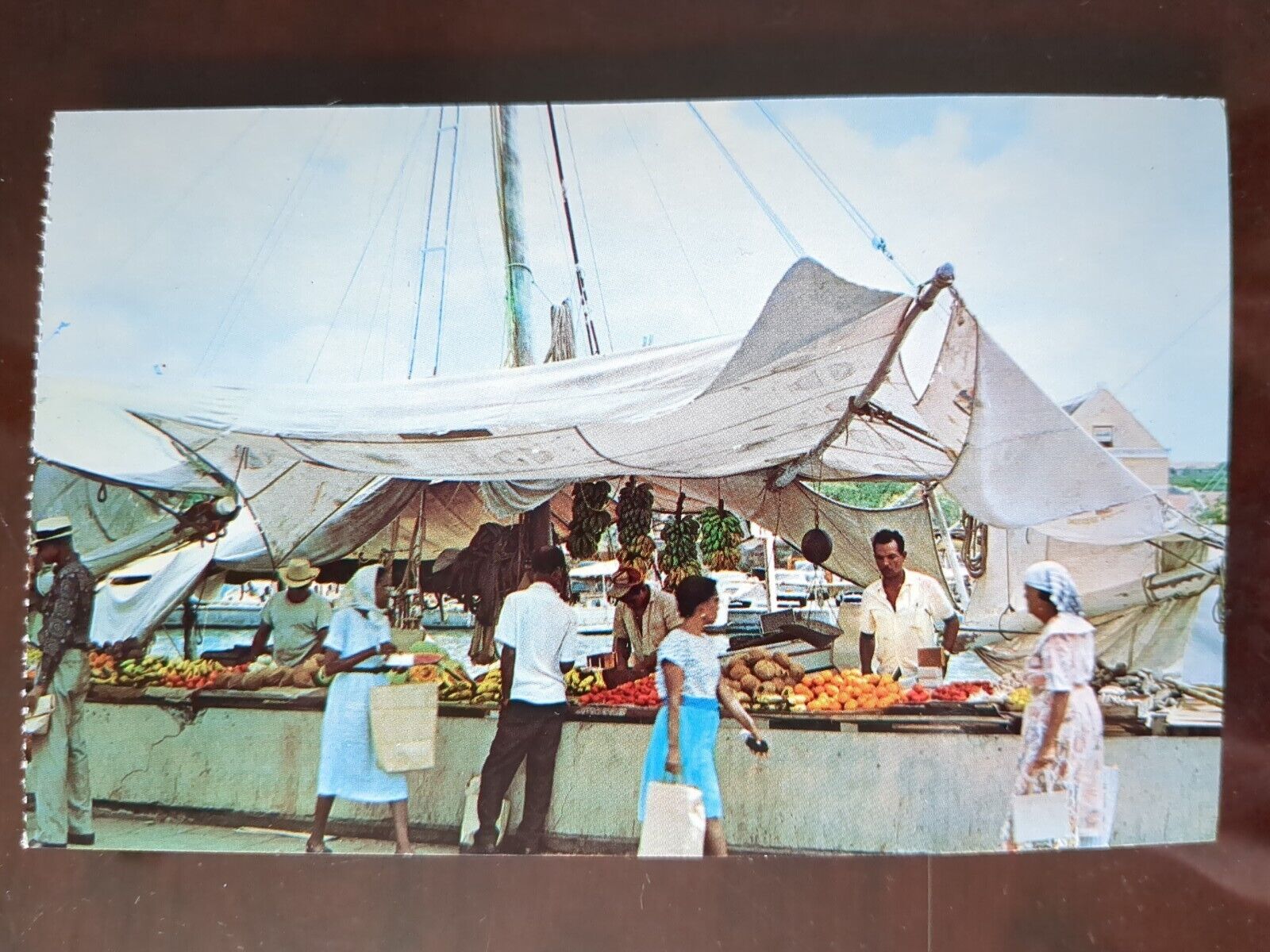 Floating Fruit Market, Willemstad, Curaçao, NA - 1965, Rough Edges