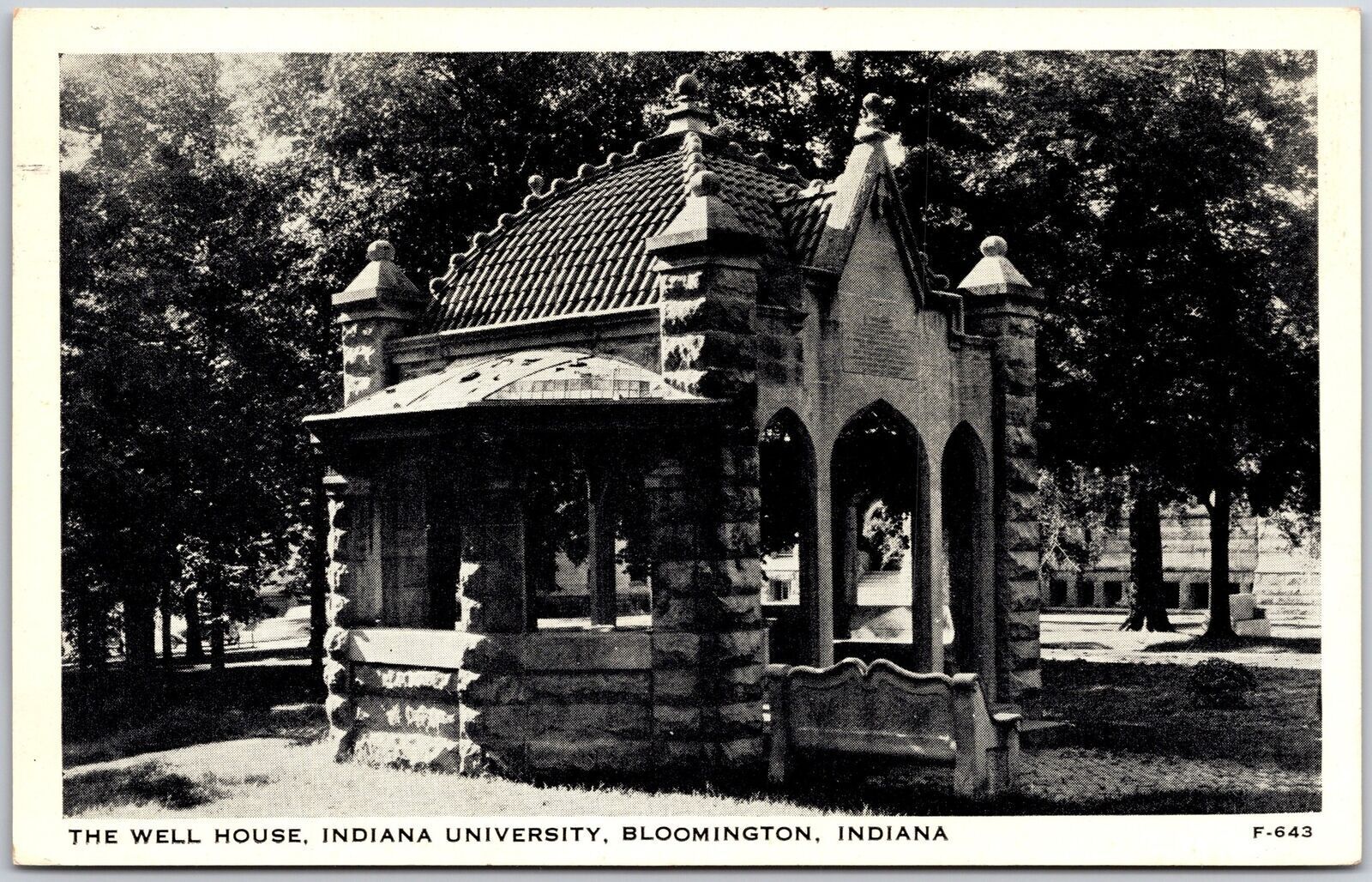 1940\'s The Well House Indiana University Bloomington Indiana IN Posted Postcard