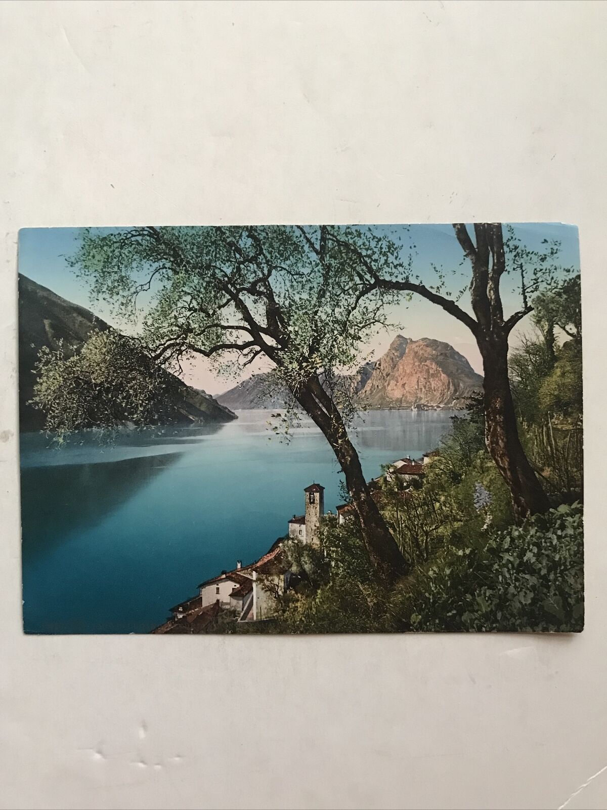 Photochrom (PZ) photographic color image. Lake Lugano no.18435