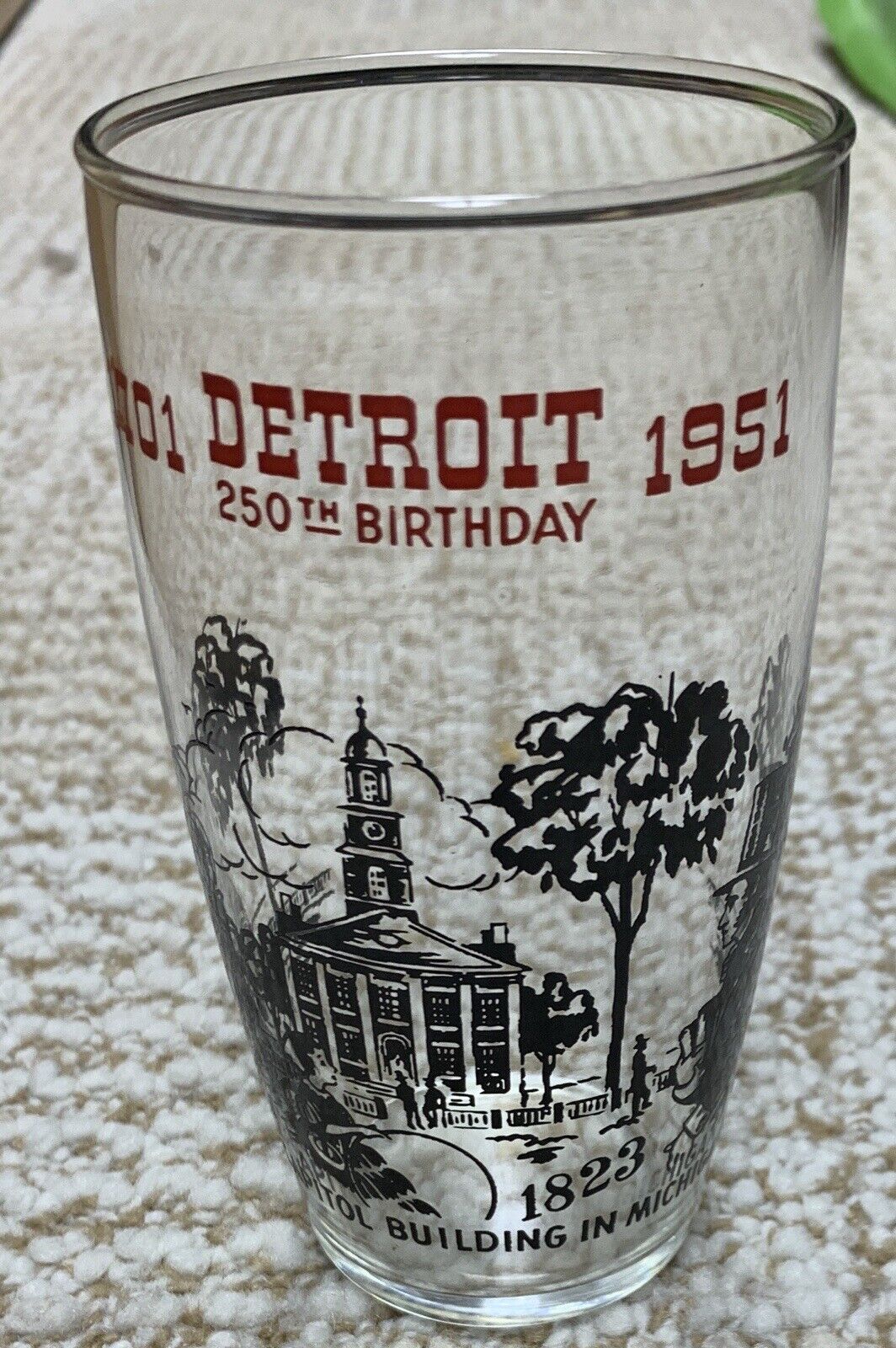 Detroit Michigan 1701  Vintage Detroits 250 Birthday ‘1st Capitol Building’