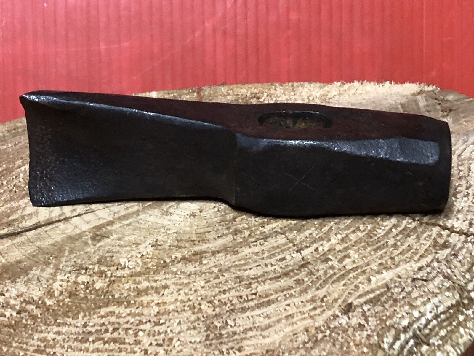 Unique Old Iron Tool Head ~ Log / Timber Gouge or Adze Maul Head (2 Lb 6 Oz)