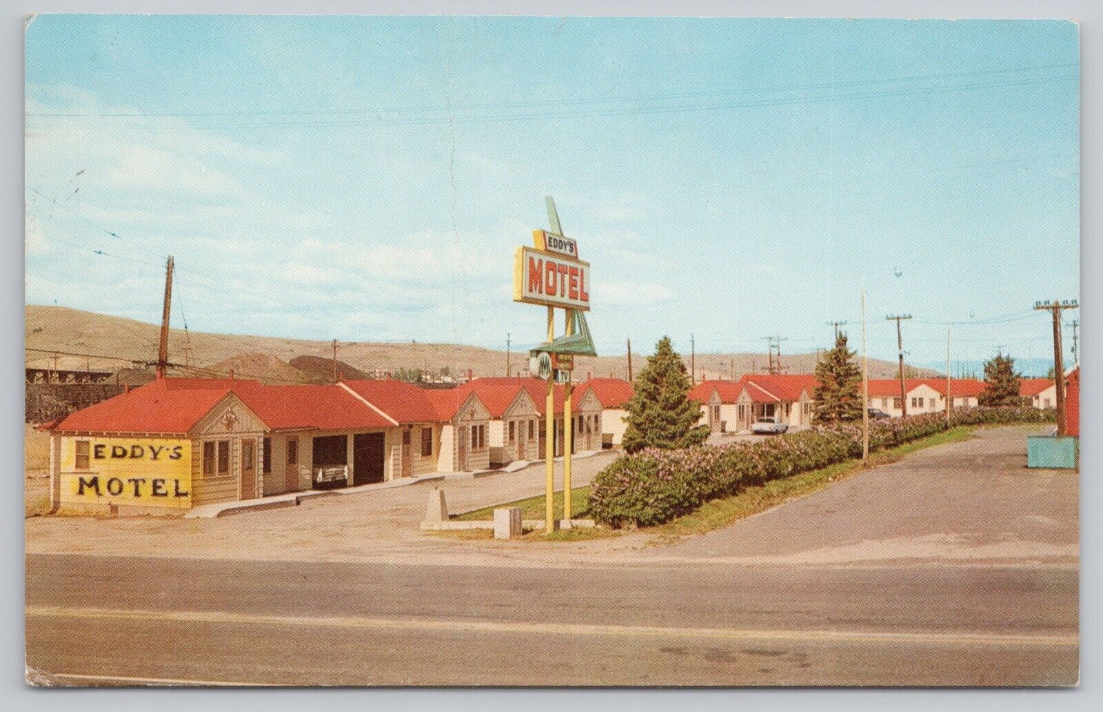 Eddys Motel Building Butte Montana MT Chrome Postcard Vtg Posted 1966