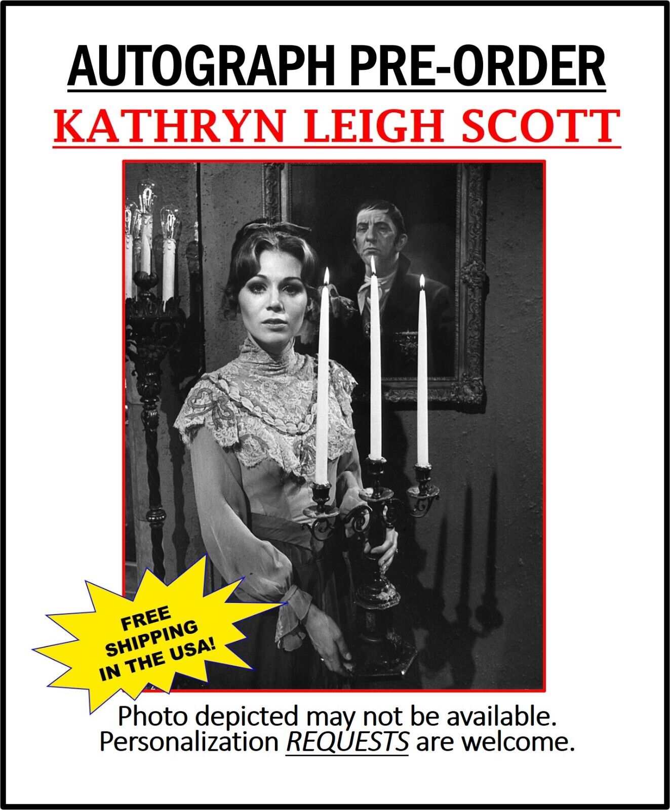 Dark Shadows KATHRYN LEIGH SCOTT Autograph PRE-ORDER 8x10 SIGNED to YOU