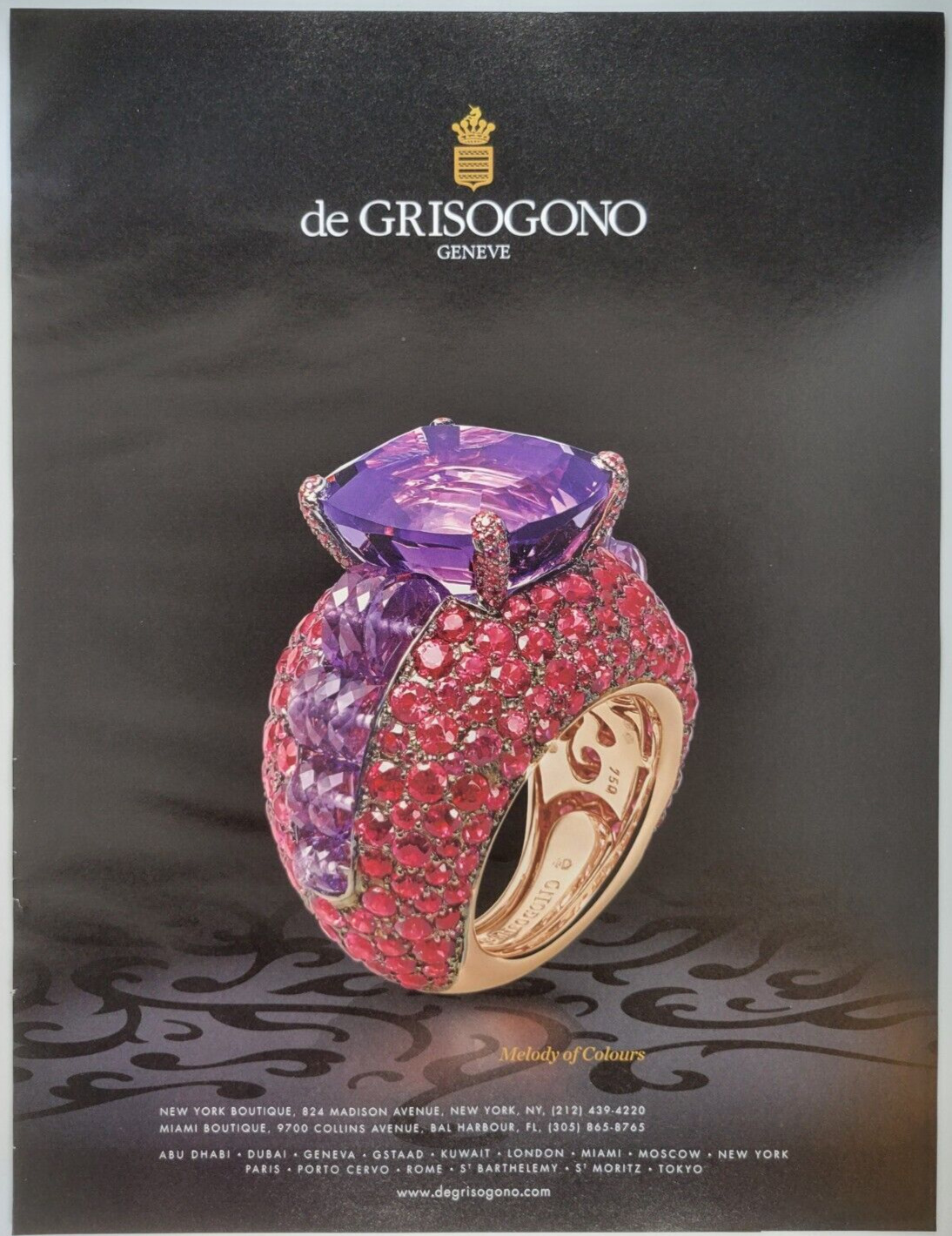 De Grisogono Ring Swiss Luxury Jewelry 2013 W Magazine Ad 10x13\