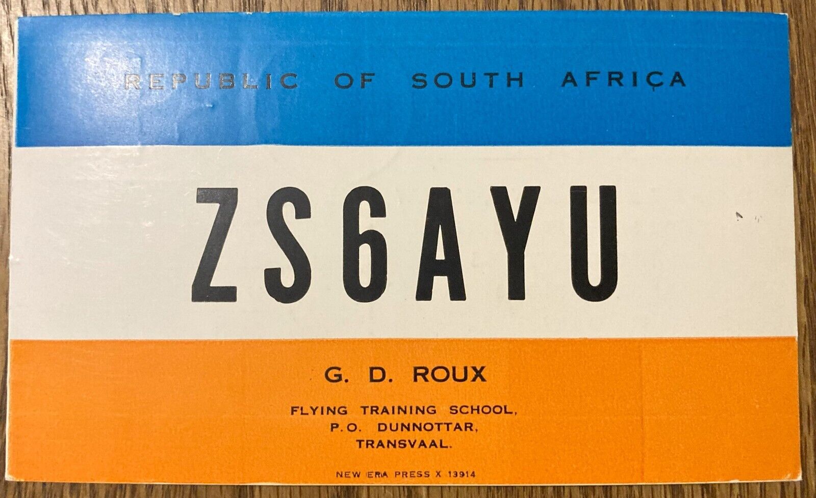 QSL Card - Tranvalle Pretoria South Africa - 1969 - ZS6AYU - South African Stamp