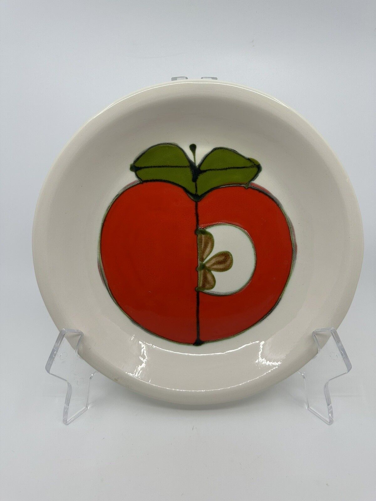 MCM Apple Pie Plate Handmade by Kate For Ardencraft 10\