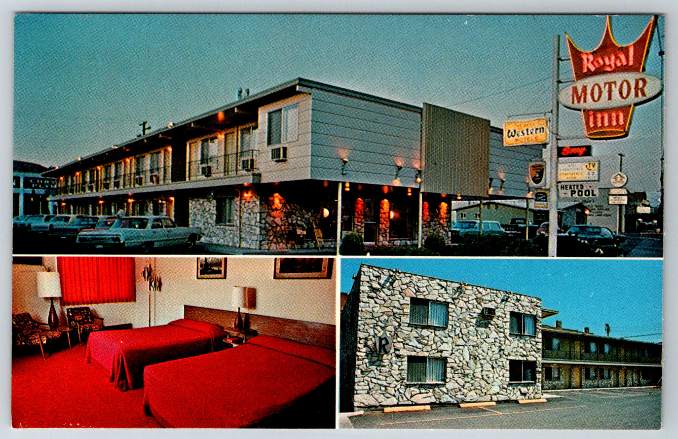 c1960s Royal Motor Inn Lewiston Idaho Vintage Postcard