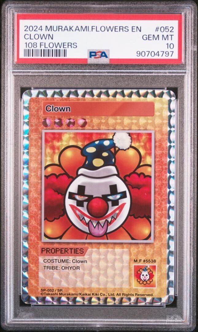 PSA10 Takashi Murakami Trading Card English SP-052 SR Clown 108 Flowers GEM MT