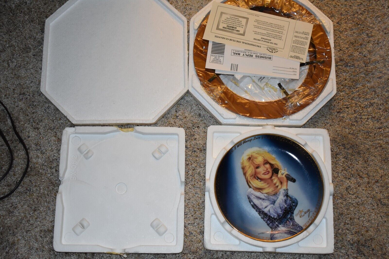 Dolly Parton Bradford Exchange I Will Always Love You Plate + +Plate Holder