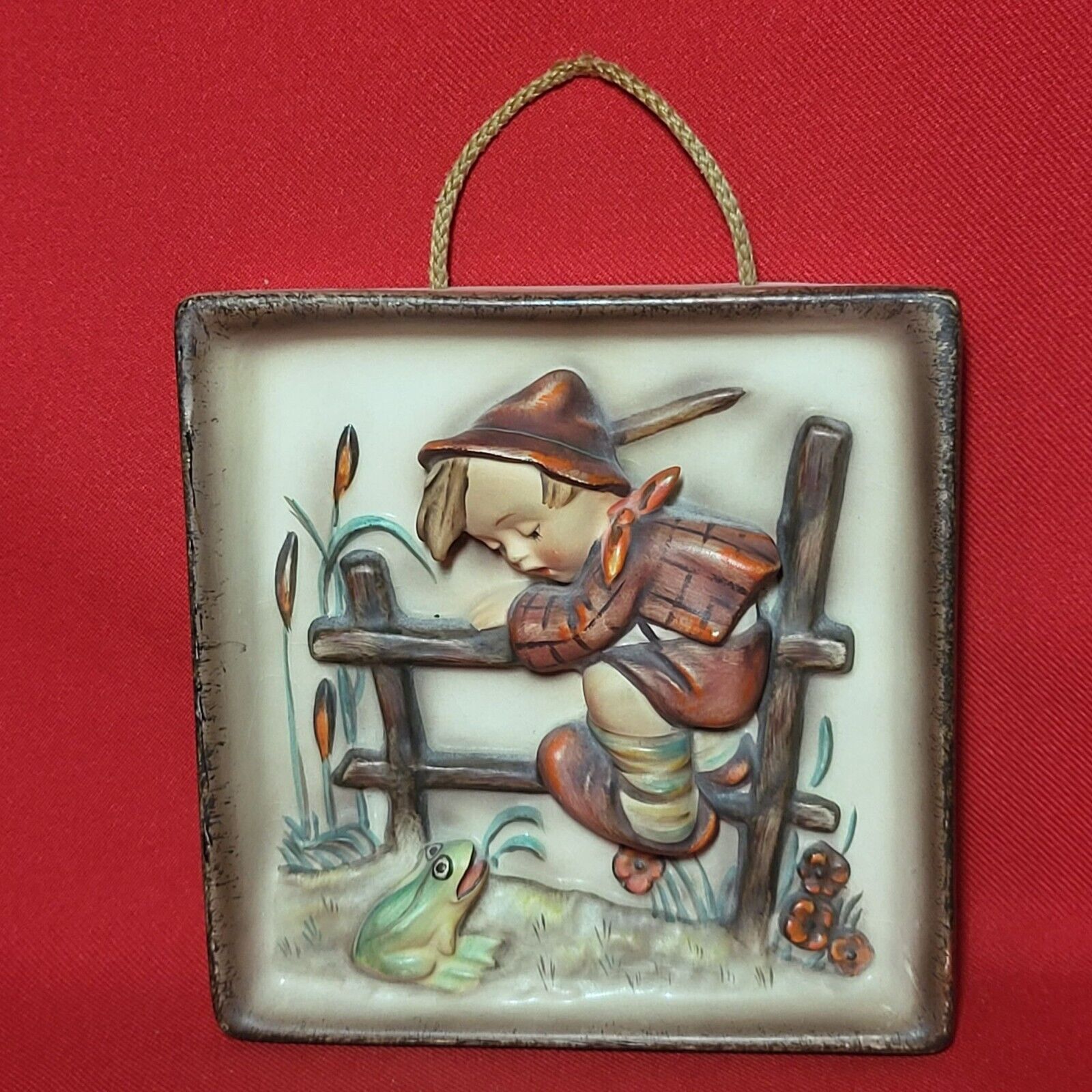 Vintage MJ Hummel Retreat to Safety Wall Plaque Hanging Decor