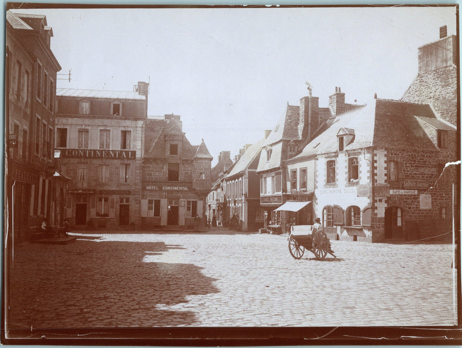 France, Paimpol, interior view of the city, vintage print, circa 1900 print print v print