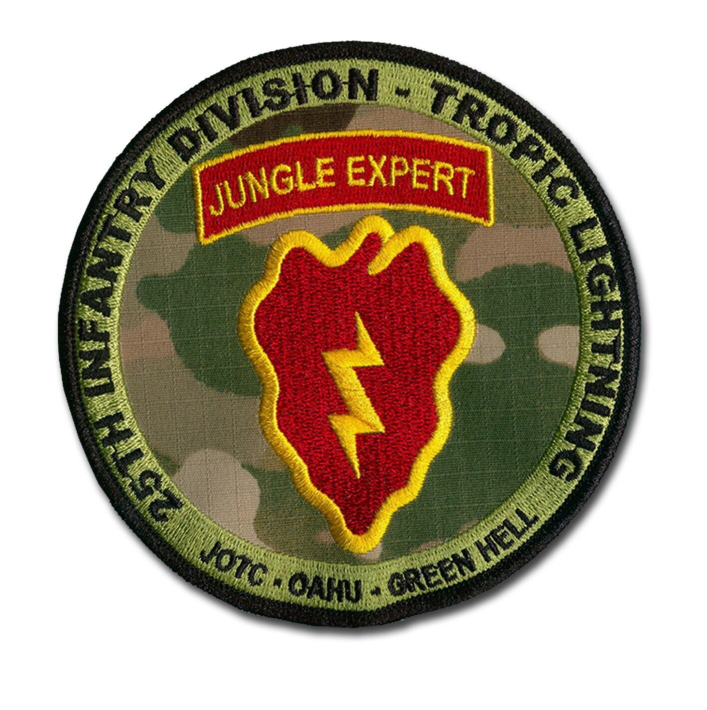25th Infantry Tropic Lightning Jungle Expert Patch (GREEN) - Green Hell - Hawaii