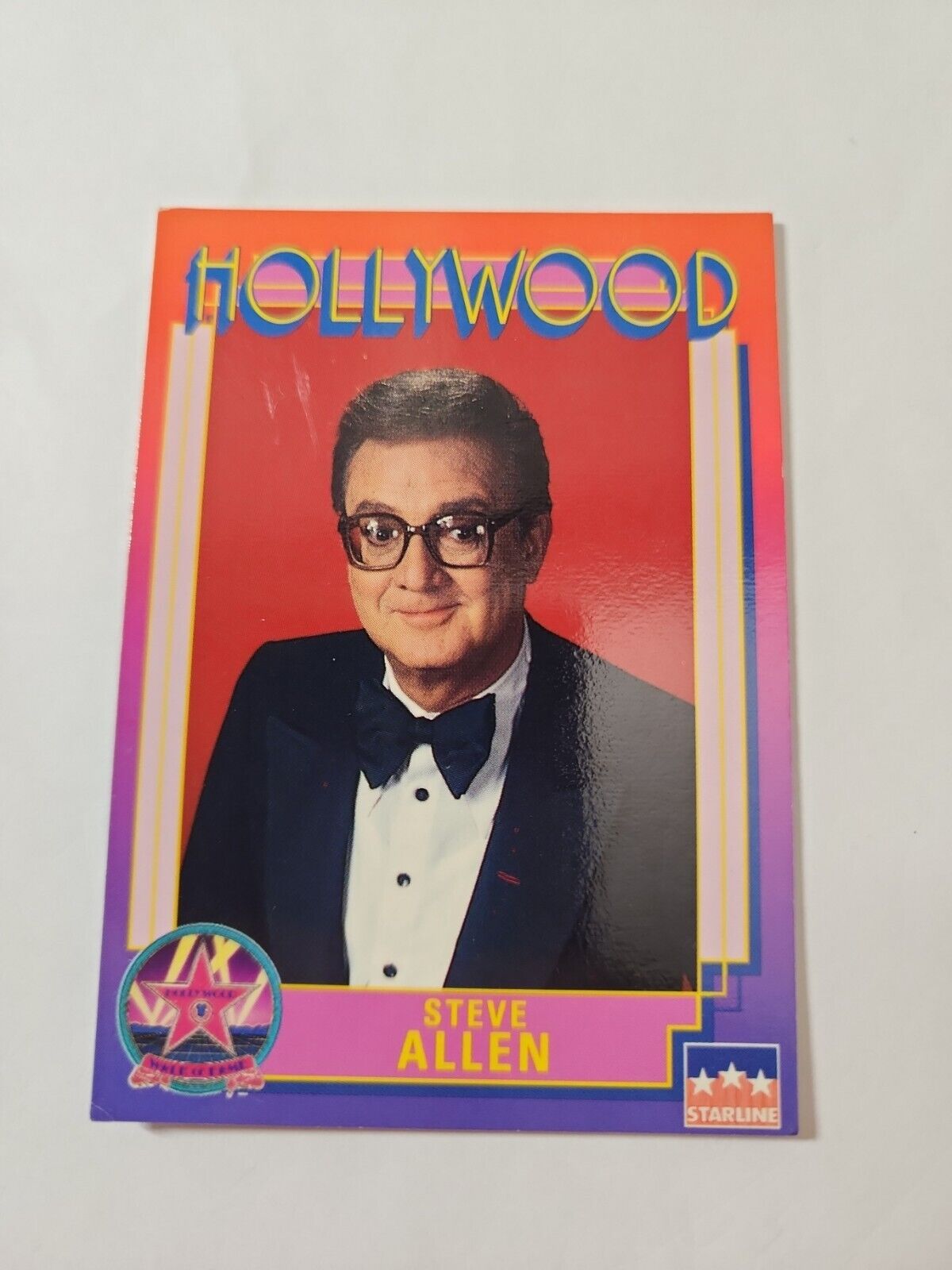 Vintage Steve Allen Hollywood Walk of Fame Card Starline 1991 ISSUES READ
