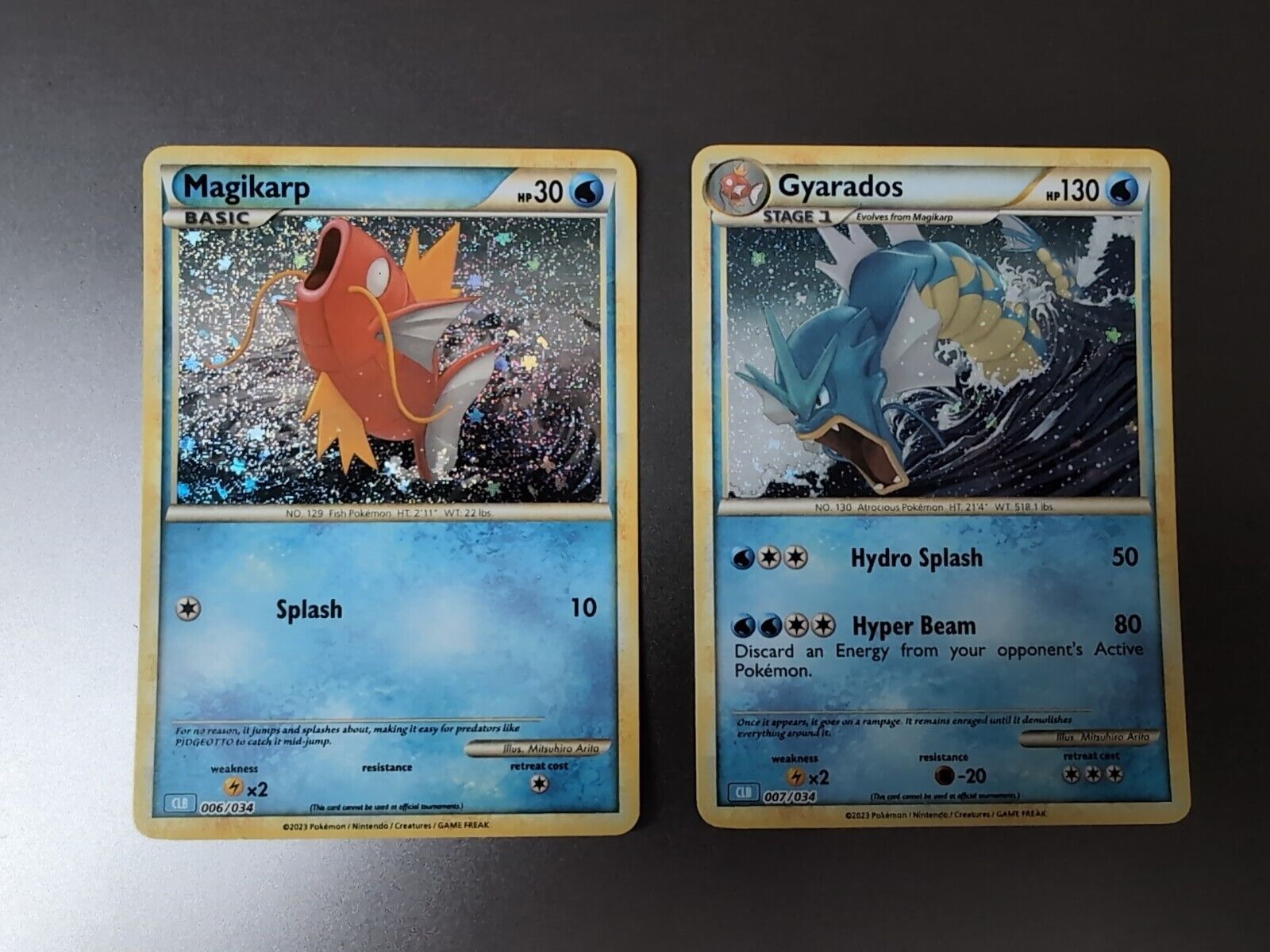Magikarp 006/034 Gyarados 007/034 CLB Classic Collection Pokemon Cards Excellent
