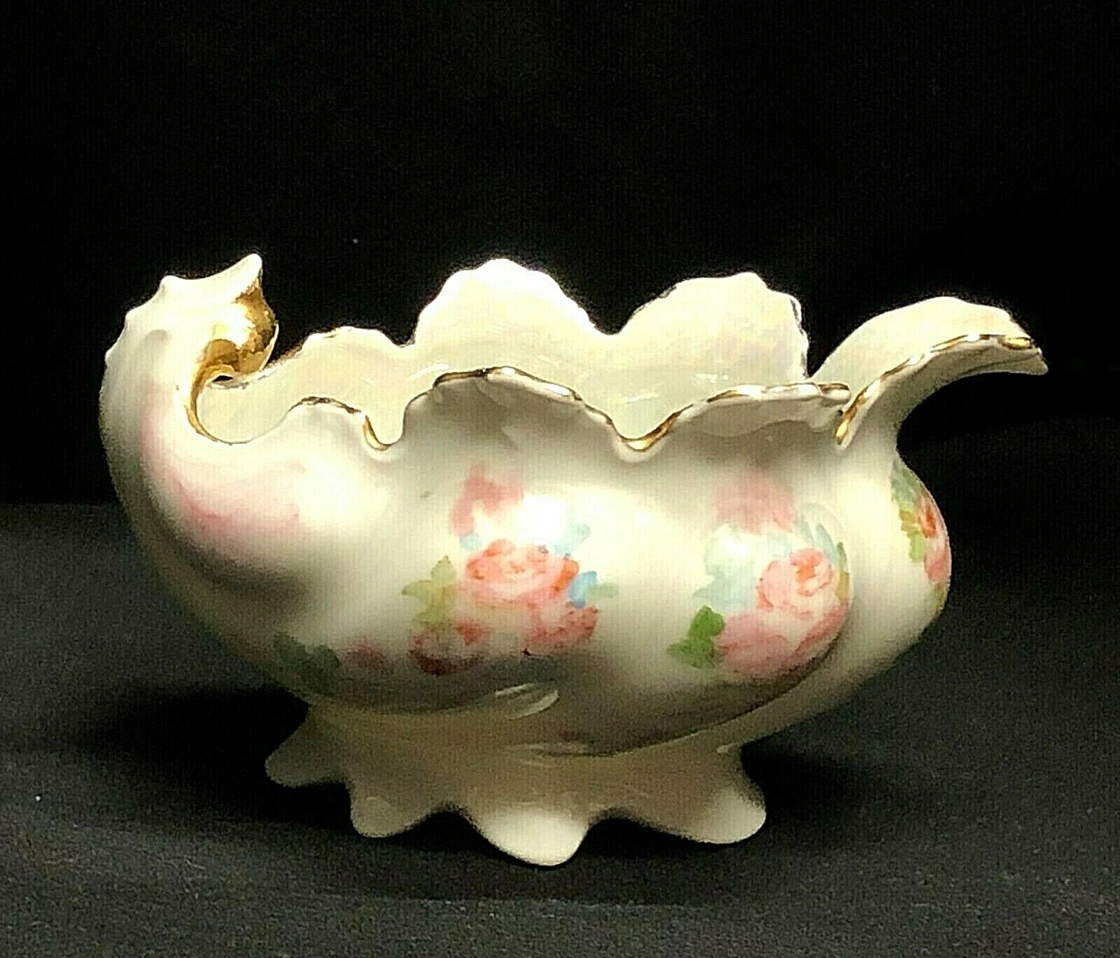 Antique M Z Mortiz Zdekaur Austria Porcelain Bowl Pink Roses Luster 1884 - 1909