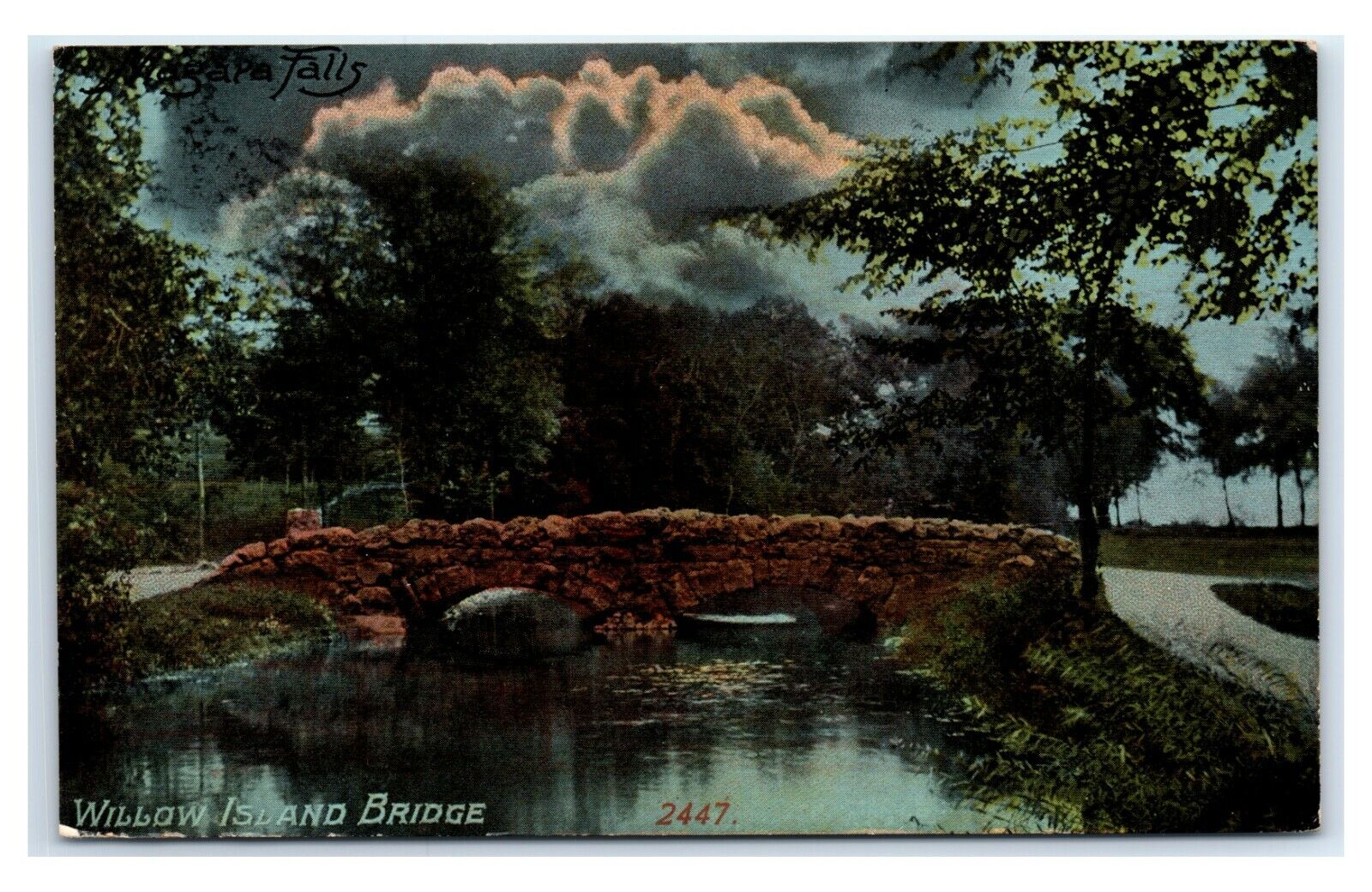 Postcard Willow Island Bridge, Niagara Falls NY 1915 A23