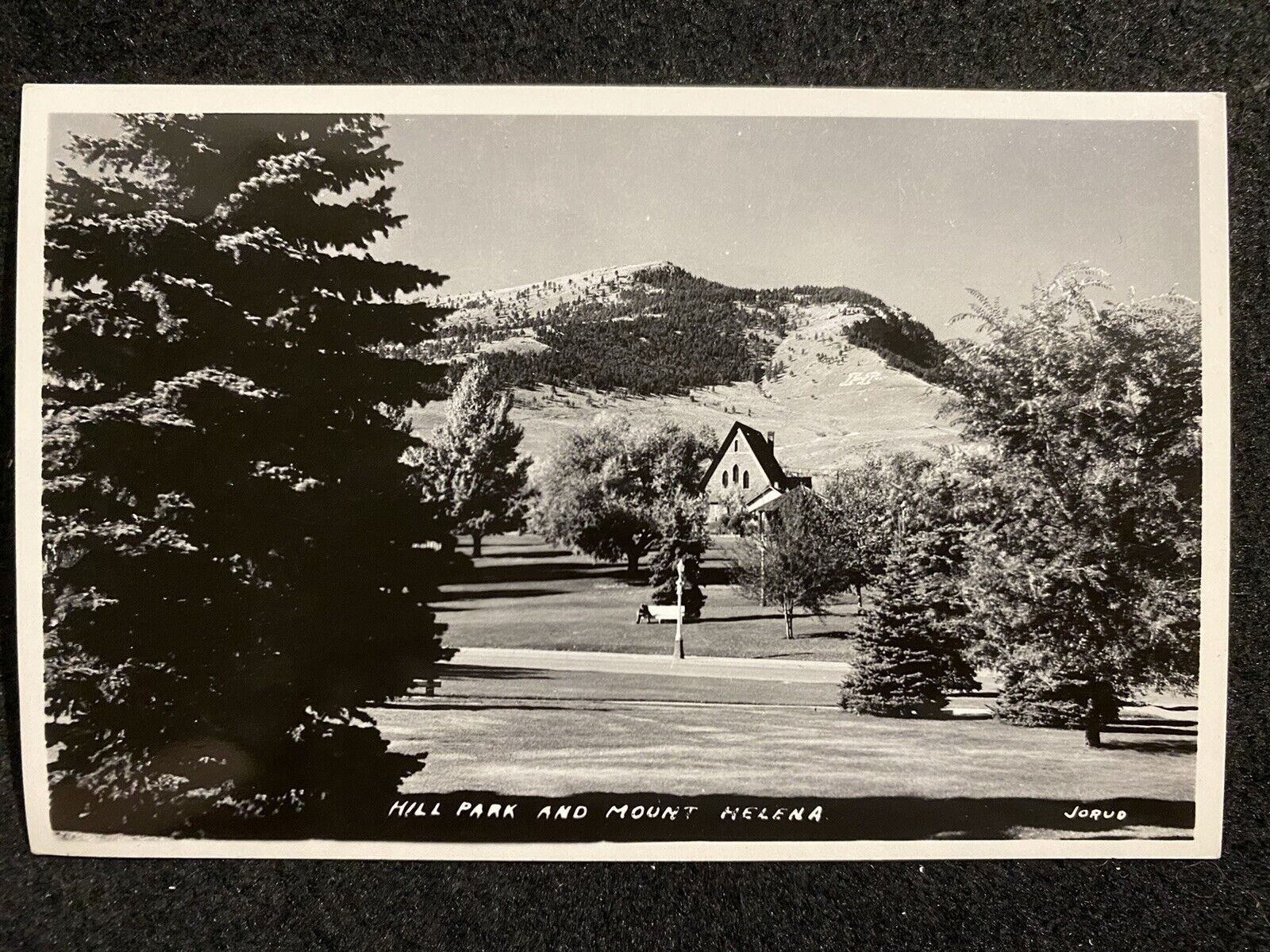 Helena Montana MT Hill Park And Mountain Antique RPPC Real Photo Postcard