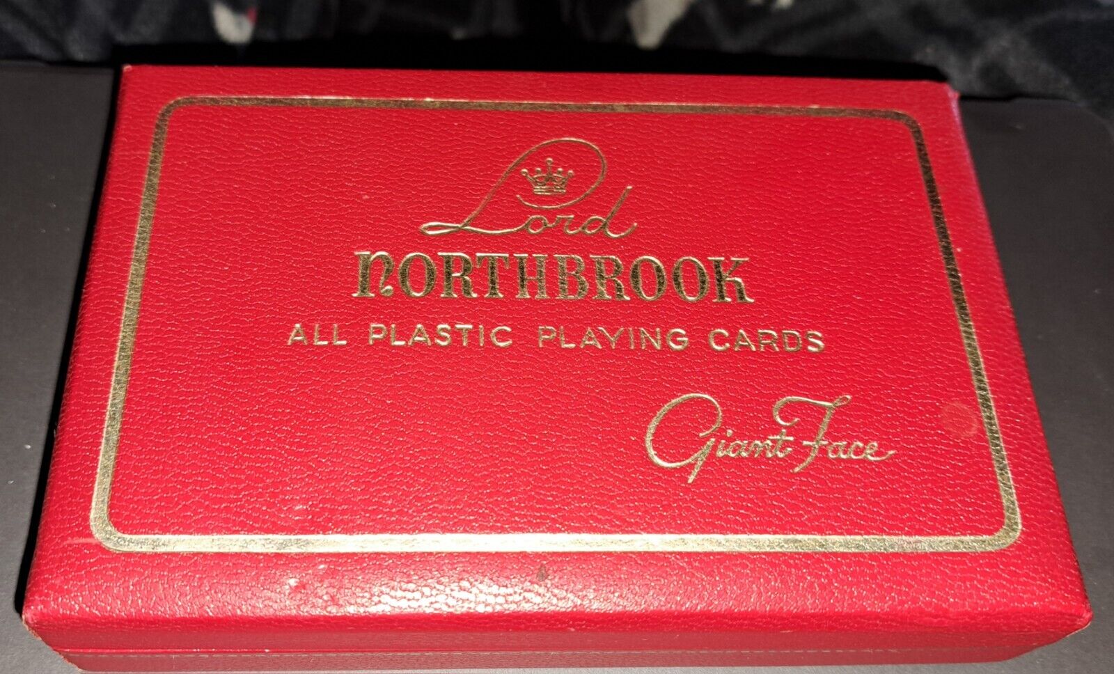 Lord Northbrook Windsor All-Plastic Large Index Cards Poker Giant Face VG+ Cond.