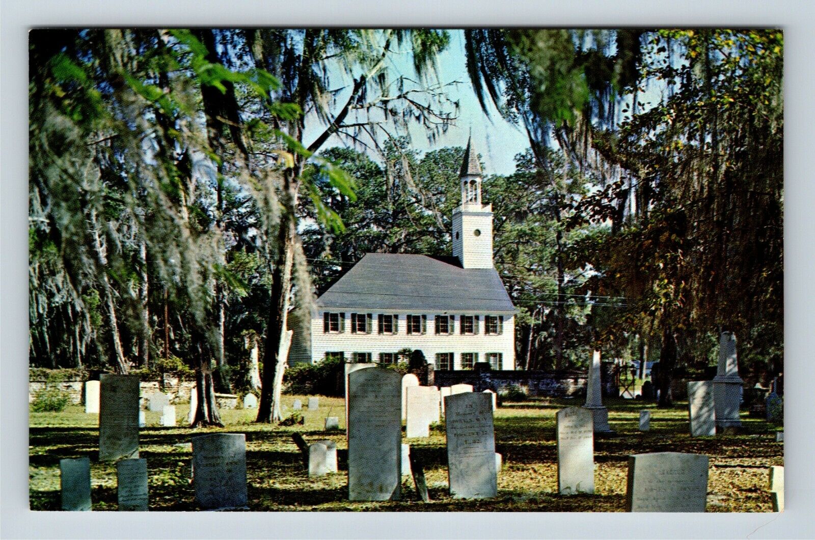 Savannah GA, Midway Congregation Meeting House, Georgia Vintage Postcard